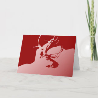 Christmas card: Norwegian Reindeer Holiday Card