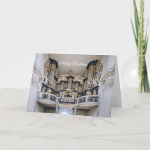 Christmas card of a baroque organ in Germany