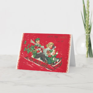 Christmas Card Over The River And Through The Wood