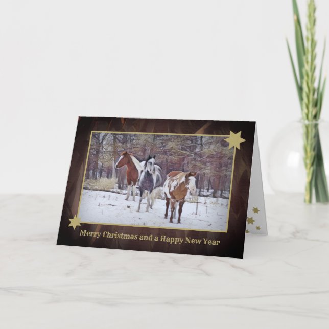 Christmas Card "Painthorses" (Front)