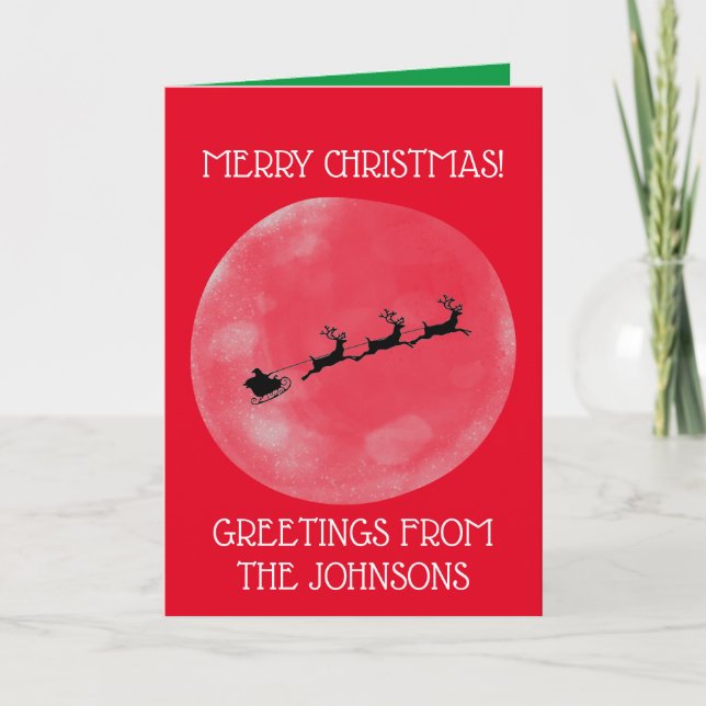 Christmas Card Personalized, Family Greetings (Front)