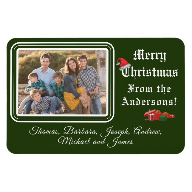 Christmas Card Photo Magnet (Horizontal)