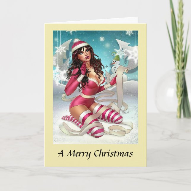 Christmas Card - Pin-up Girl (Front)