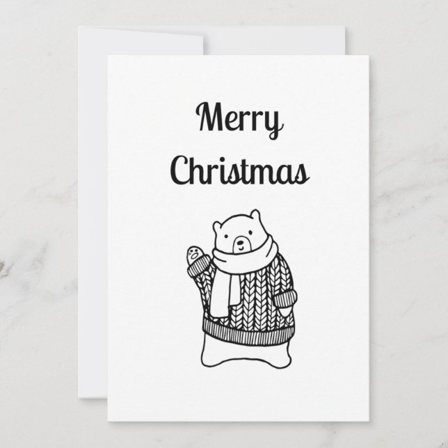 Christmas Card Polar Bear (Front)