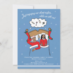 Christmas Card Pregnancy Announcement- African Am