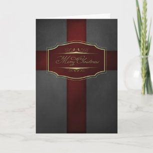 Christmas Card Red and Grey