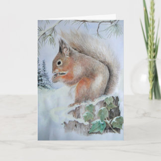 Christmas Card - Red Squirrel