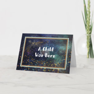 Christmas Card Religious A Child was Born