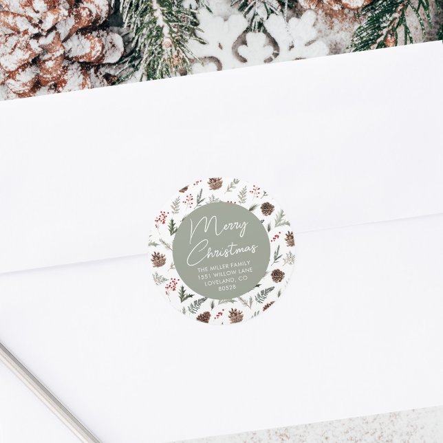 Christmas Card Return Address Envelope Seal Label (Creator Uploaded)