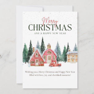 Christmas Card - Snow & Trees 