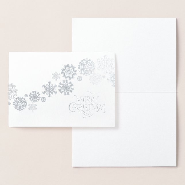 Christmas Card-Snowflakes Foil Card (Display)