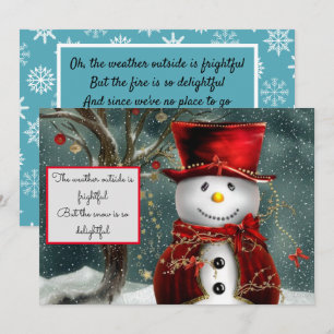 Christmas Card Snowman Covid No Place To Go