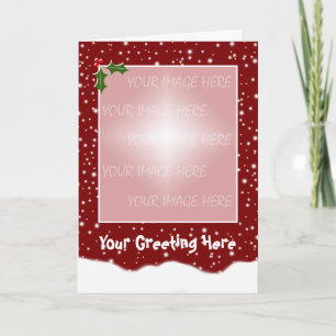 Christmas Card Snowy Template - Vertical