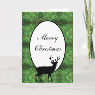 Christmas Card Stag & Pine Boughs