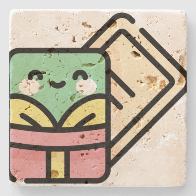 christmas card stone coaster (Front)