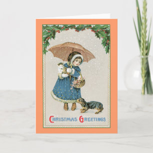 Christmas Card: Vintage Christmas Holiday Card