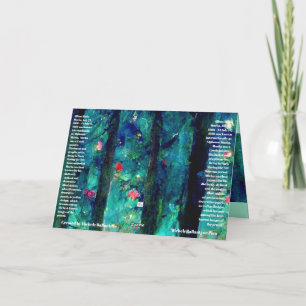 Christmas card watercolor Alphonse Mucha style