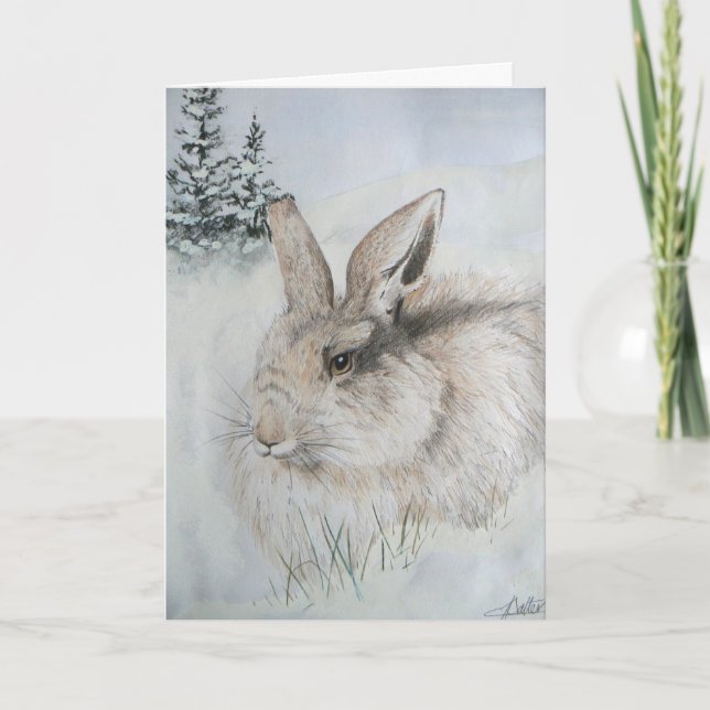 Christmas Card - Winter Rabbit (Front)