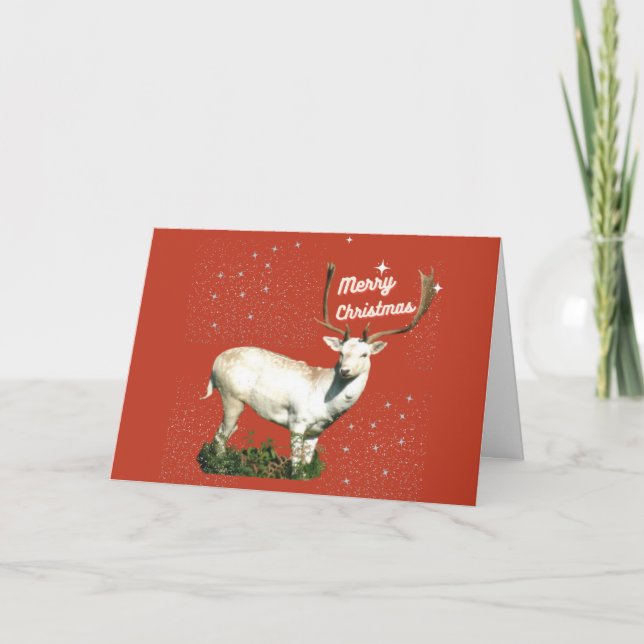 Christmas Card with a deer  (Front)
