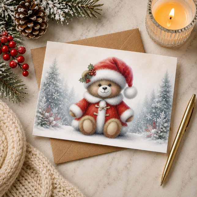 Christmas card with Christmas bear image (Creator Uploaded)