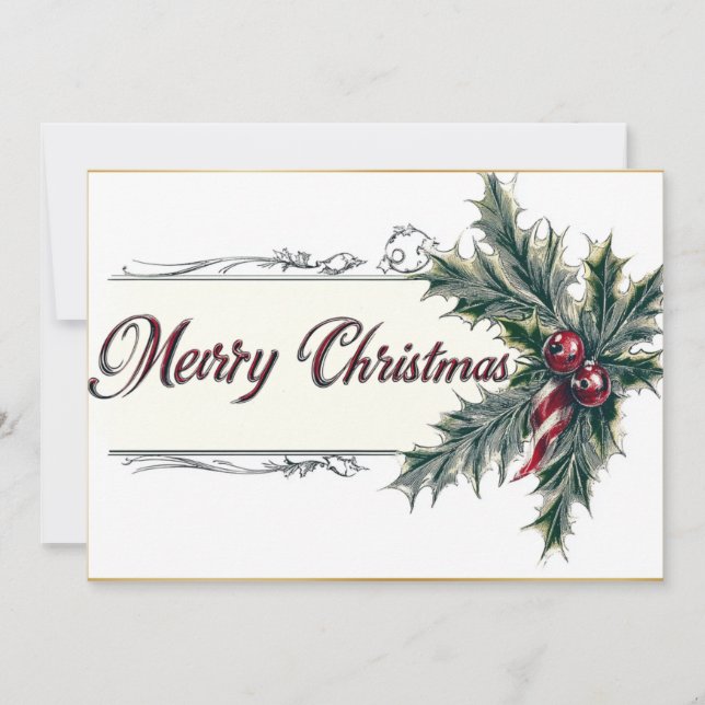 Christmas Card with Elegant Script (Front)