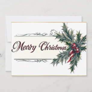 Christmas Card with Elegant Script