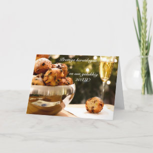Christmas card with oliebollen and text