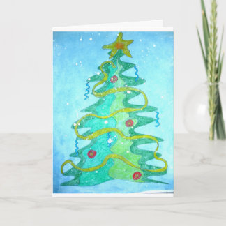 Christmas card with preprinted message