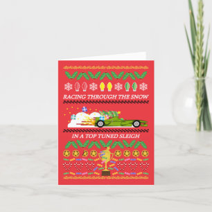 Christmas Card with racing car