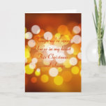 Christmas Card with romantic verse<br><div class="desc">Christmas card with a blurred lights design and romantic verse. This Christmas card is ready for customisation with your details. All text can be modified - change the style,  colours,  sizes,  add or remove  text fields to suit your needs. If you need any help please email Kirsty on kirsty_pargeter@yahoo.co.uk</div>