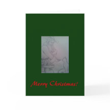 Christmas card with santa and kitty