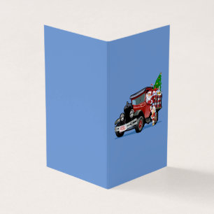 Christmas card with Santa and Snow Maiden-Postman