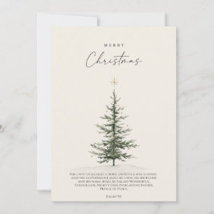 Christmas Card with Tree and Bible Verse