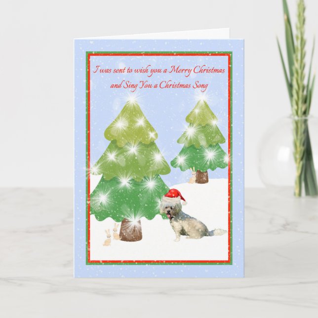 Christmas Card with White Dog (Front)