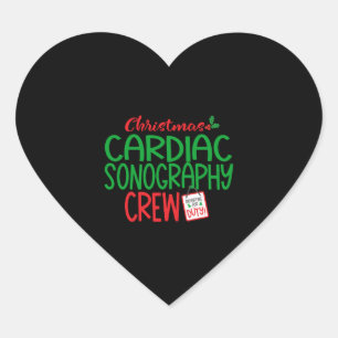 Christmas cardiac sonographer heart sticker