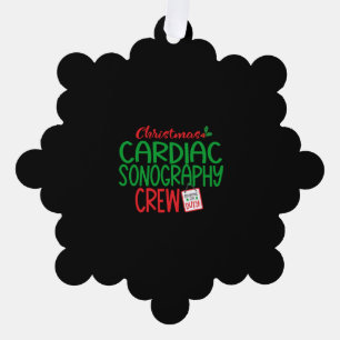Christmas cardiac sonographer ornament card