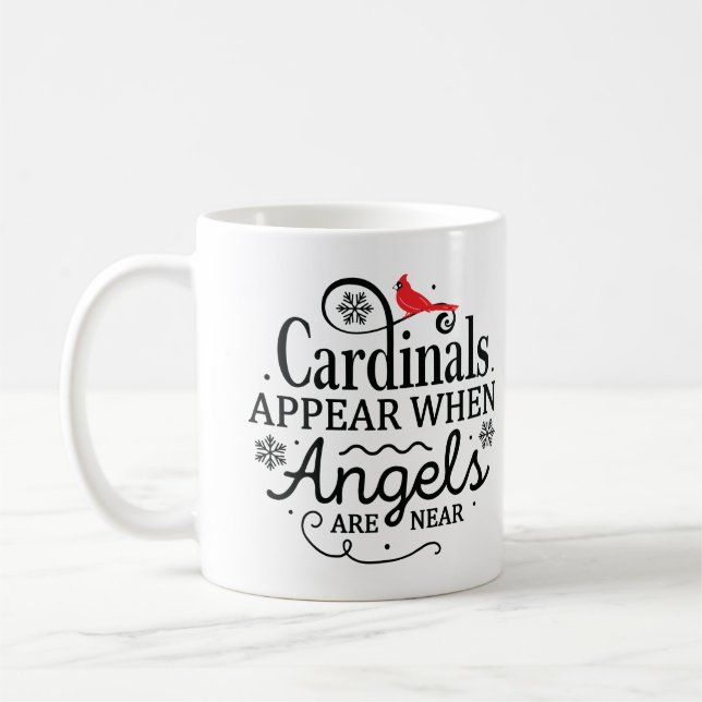 Christmas Cardinal 12 Personalized Coffee Mug (Left)