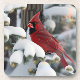 Christmas Cardinal Coaster