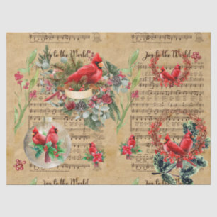 Christmas Cardinal Decoupage Paper