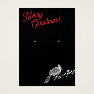 Christmas Cardinal Earring Display