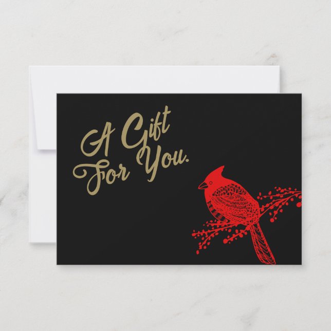Christmas Cardinal Gift Certificate (Front)