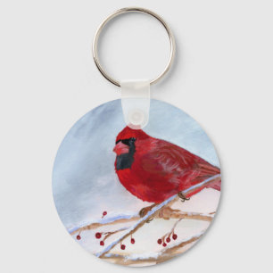 Christmas Cardinal Keychain