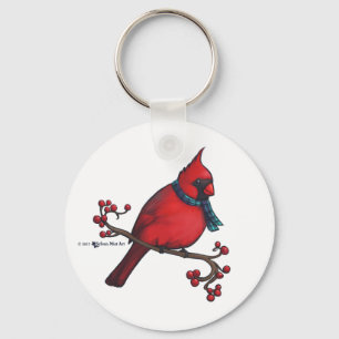 Christmas Cardinal Keychain