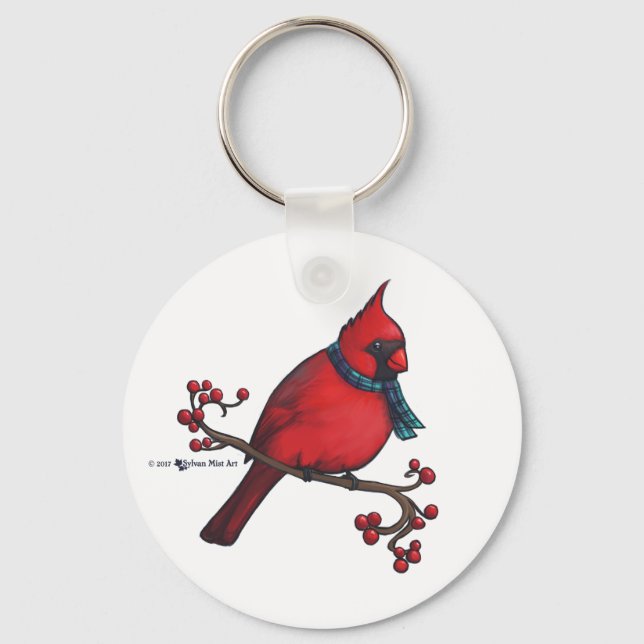 Christmas Cardinal Keychain (Front)