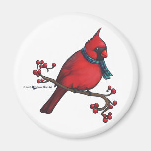 Christmas Cardinal Magnet