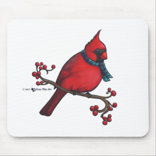 Christmas Cardinal Mouse Pad