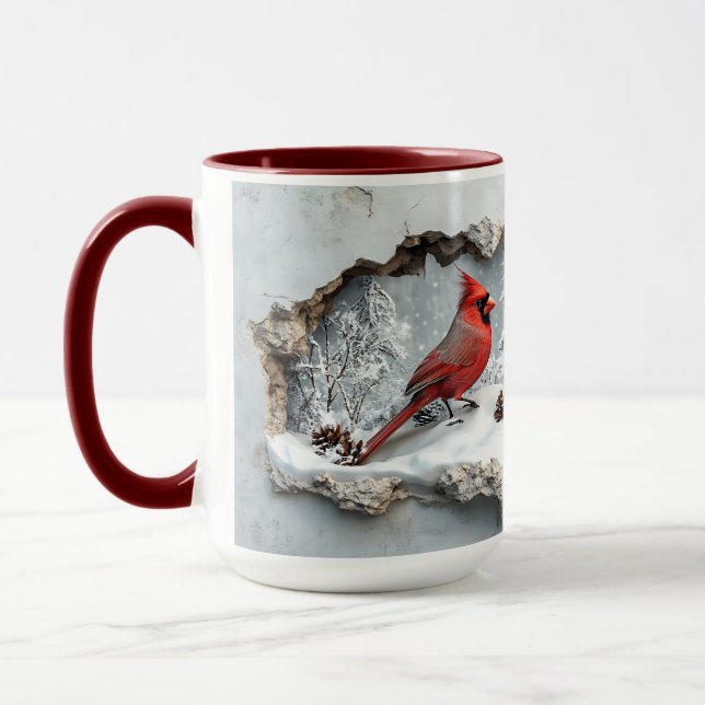 Christmas Cardinal Mug (Left)