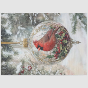 Christmas Cardinal Ornament Tissue Paper