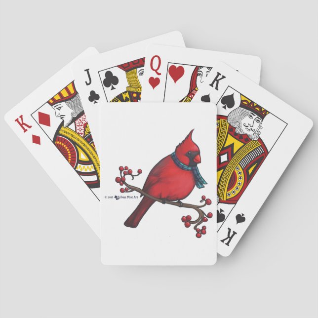 Christmas Cardinal Playing Cards (Back)