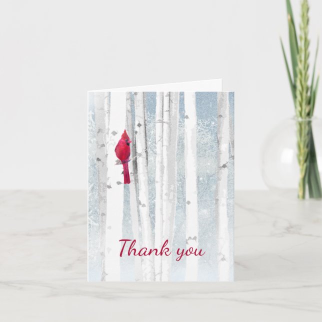 Christmas Cardinal Thanks for Being Such Blessing Card (Front)